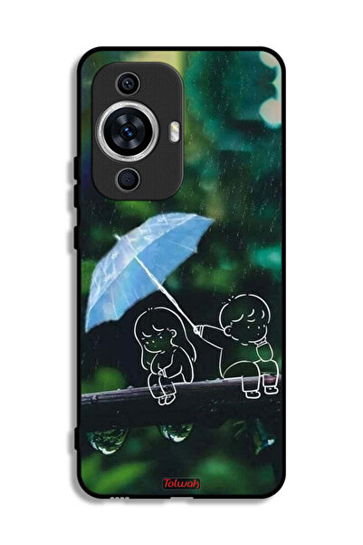 Tolwak غطاء حماية لهاتف هواوي نوفا 12 لايت - زوجين من الفن التجريدي