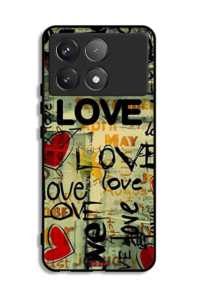 Tolwak Xiaomi Poco F6 Pro Protective Case Cover Love Tags