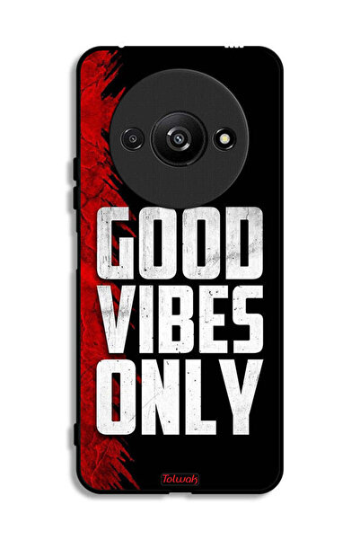 Tolwak Xiaomi Redmi A3 4G Protective Case Cover Good Vibes Only