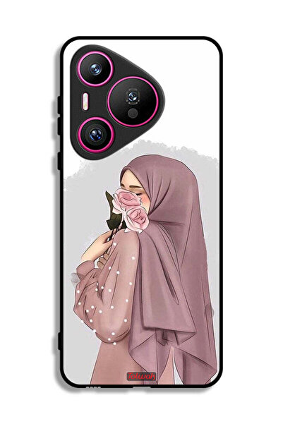 Tolwak غطاء حماية لهاتف هواوي بيورا 70 برسومات فتاة تحمل ورودًا