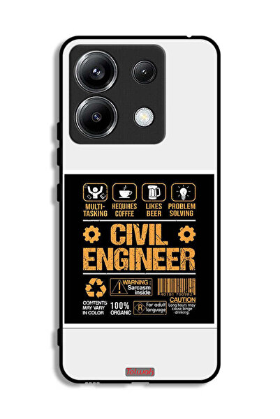 Tolwak غطاء حماية لهاتف شاومي ريدمي نوت 13 برو 5G، ملصق مهندس مدني