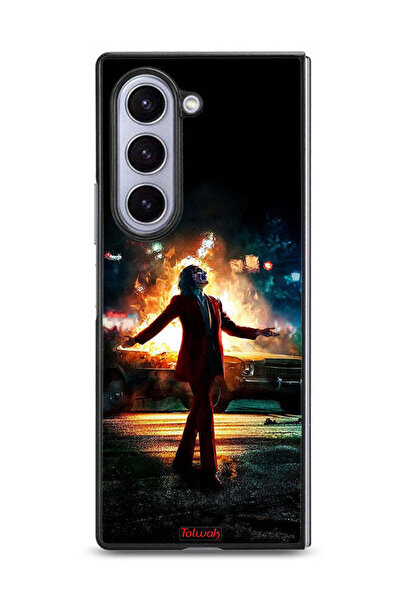 Tolwak غطاء حماية لهاتف Samsung Galaxy Z Fold6 بتصميم Joker Happy Mode
