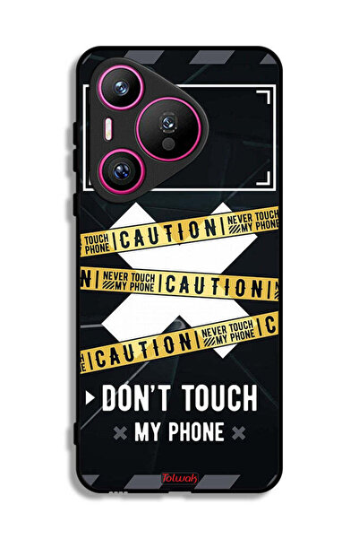 Tolwak غطاء حماية لهاتف هواوي بيورا 70 - تحذير: لا تلمس هاتفي أبدًا