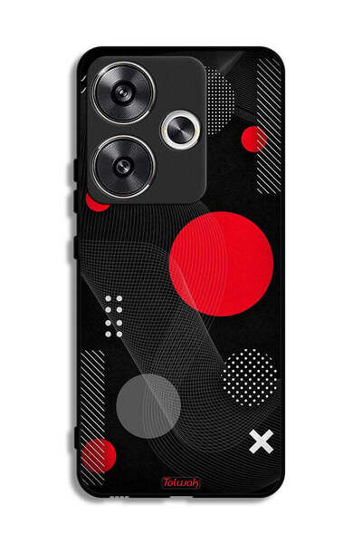 Tolwak غطاء حماية لهاتف شاومي ريدمي توربو 3 5G بنمط دائري ومتقاطع