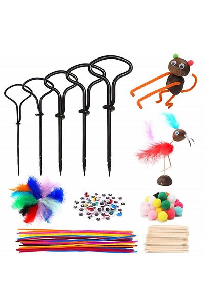 Fyojaic chestnut drilling set with creative accessories for children, metal/textile, 255 pieces