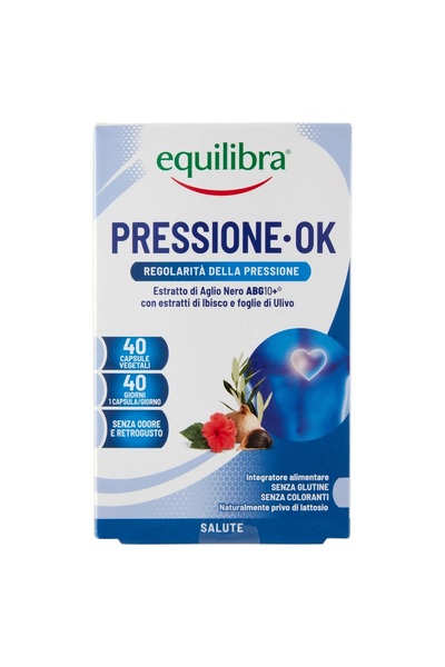 Equilibra Tensiune OK, Supliment Alimentar Pentru Reglarea Tensiunii Arteriale, 40 capsule, Equilibra