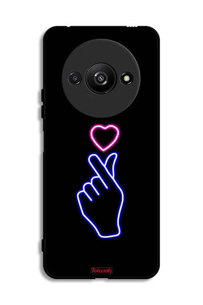 Tolwak Xiaomi Redmi A3 4G Protective Case Cover Snap Heart Art