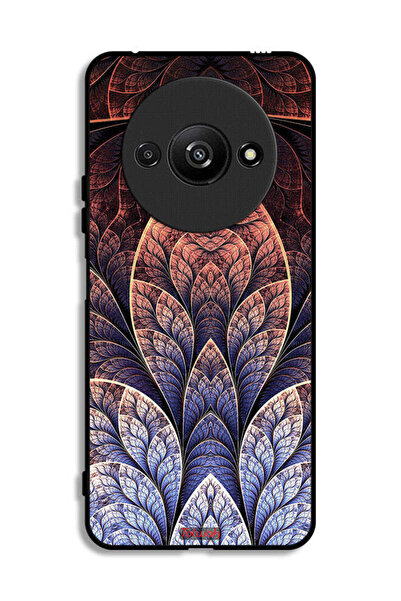 Tolwak Xiaomi Redmi A3 4G Protective Case Cover Floral Fractal Abstract