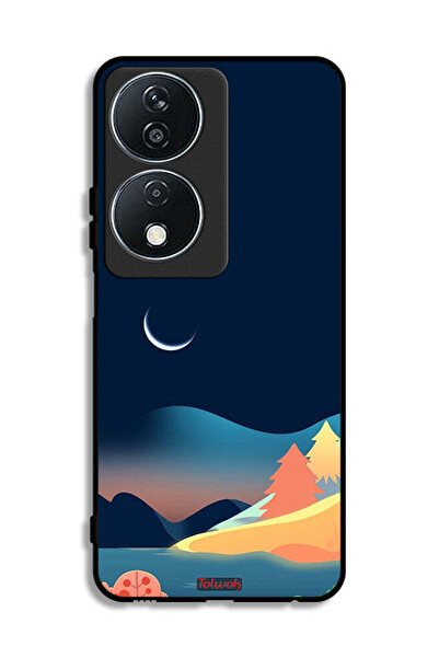 Tolwak غطاء حماية لهاتف Honor X7b 5G برسومات تجريدية على شكل قمر