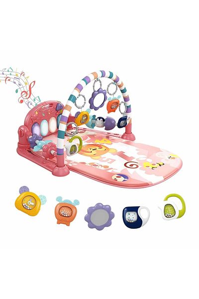 Micostore Piano and Mirror Mattress, Baby Activity Center, Sounds, Lights, Rattle Toys, 0 months+