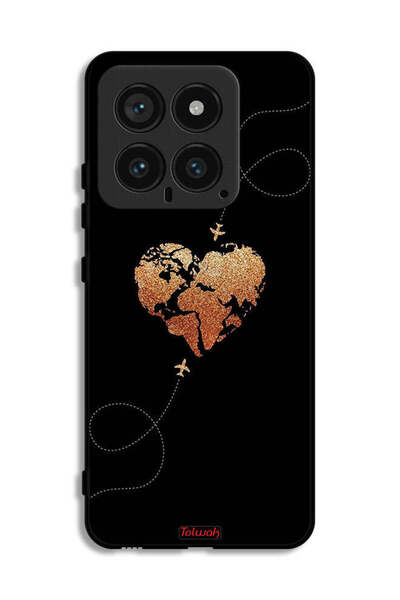 Tolwak Xiaomi 14 Protective Case Cover Airplanes Touching Heart