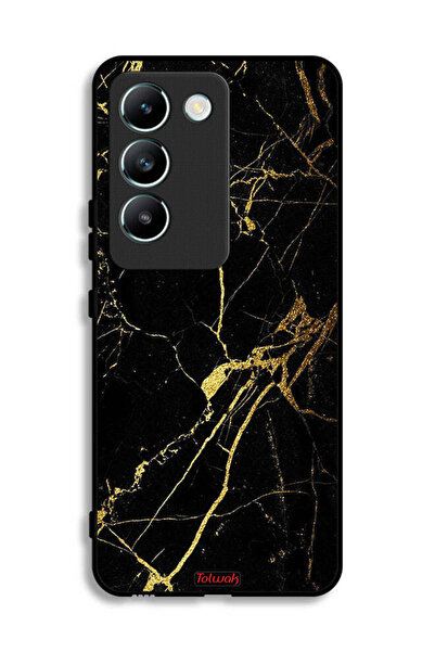 Tolwak غطاء حماية لهاتف Vivo Y100 4G، رخامي متصدع