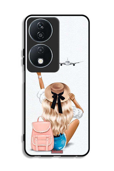 Tolwak غطاء حماية لهاتف Honor X7b 5G - فتاة تحب السفر