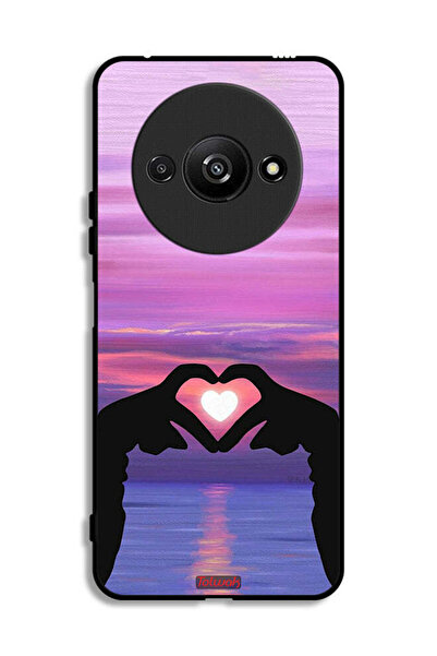 Tolwak Xiaomi Redmi A3 4G Protective Case Cover Heart Moon