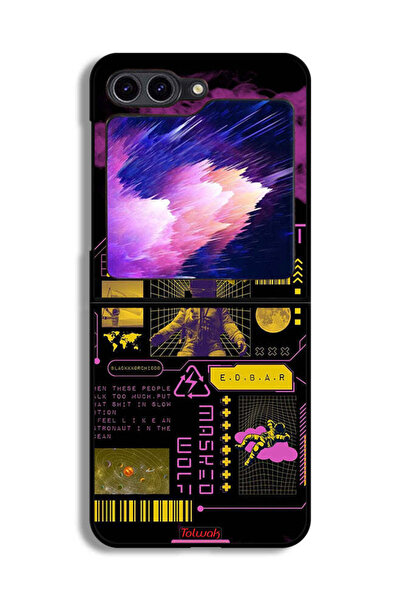 Tolwak غطاء حماية لهاتف Samsung Galaxy Z Flip6 بملصق رائد فضاء