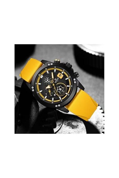 Naviforce Watch for Men Creativity Chronograph Business Analog Quartz Wristwatch,Colorful Waterproof Silicone