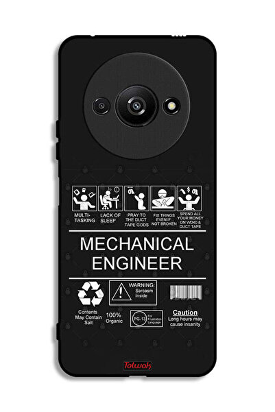 Tolwak غطاء حماية لهاتف Xiaomi Redmi A3 4G، ملصق مهندس ميكانيكي