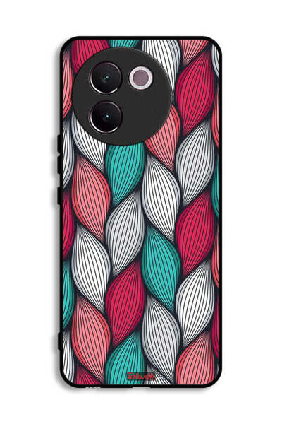 Tolwak غطاء حماية بنقشة ريش لهاتف Vivo V30e 5G