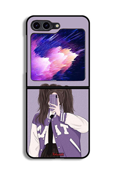 Tolwak غطاء حماية لهاتف Samsung Galaxy Z Flip6 لالتقاط صورة سيلفي