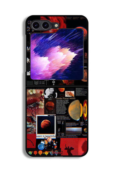 Tolwak غطاء حماية لهاتف Samsung Galaxy Z Flip6 بتصميم Mars Art