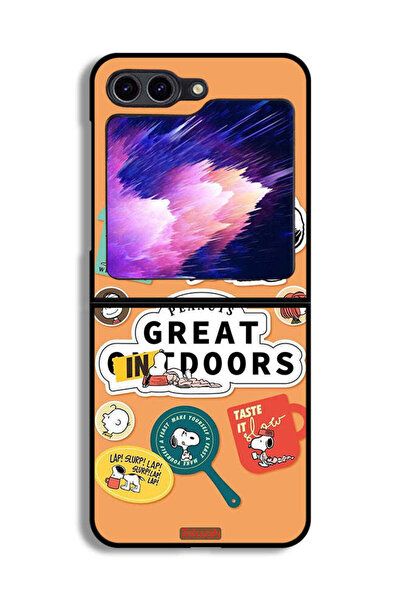 Tolwak غطاء حماية لهاتف Samsung Galaxy Z Flip6 بملصقات الفول السوداني