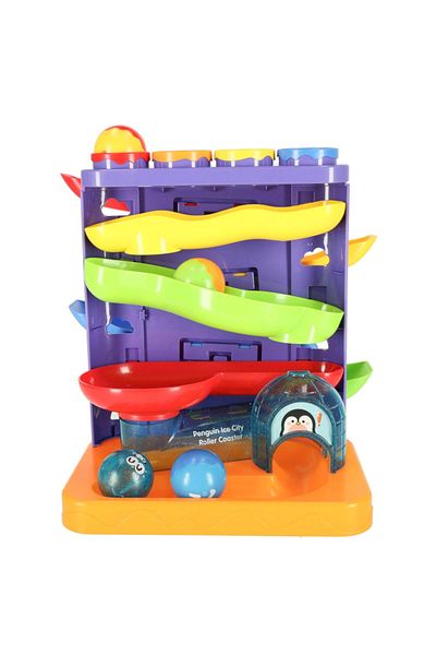 Micostore Ball Tower and Car Circuit, Hammer Included, Multicolor, 12 months+, 2 in 1 Educational Toy