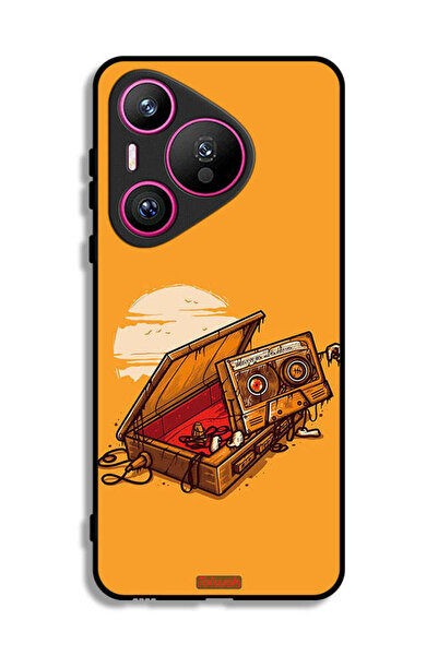 Tolwak غطاء حماية لهاتف هواوي بيورا 70 مع فن الكاسيت والشريط اللاصق