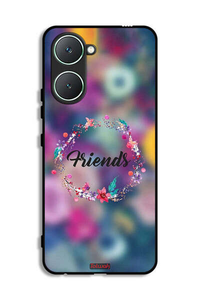 Tolwak غطاء حماية لهاتف Vivo Y03 4G برسومات خاتم "أصدقاء الزهور"