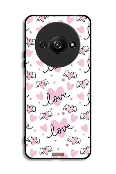 Tolwak Xiaomi Redmi A3 4G Protective Case Cover Love And Heart Art Pattern