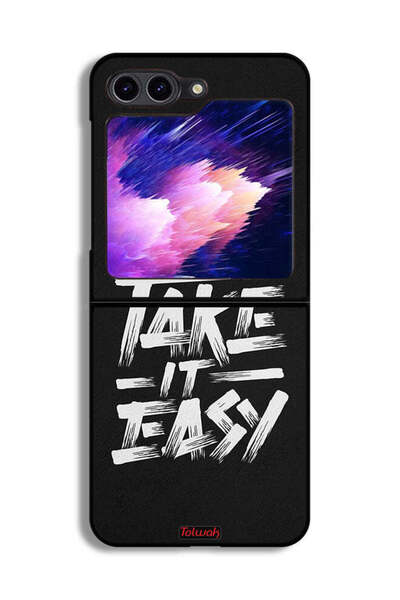 Tolwak غطاء حماية لهاتف Samsung Galaxy Z Flip6 - Take It Easy