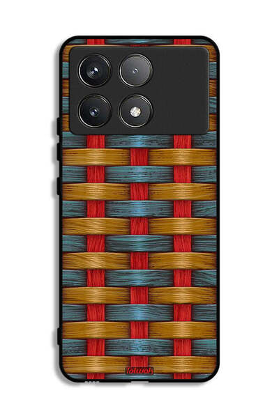 Tolwak Xiaomi Poco F6 Pro Protective Case Cover Strips Art Pattern
