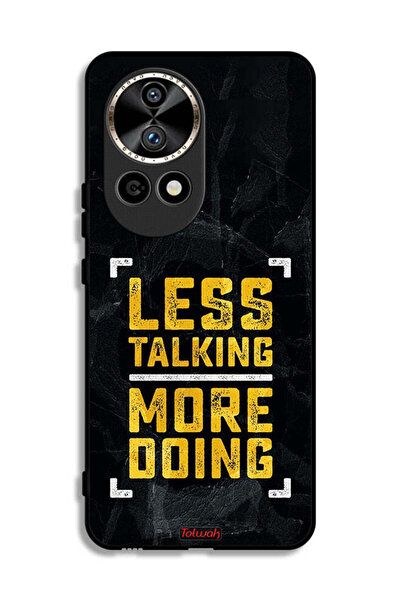 Tolwak Huawei nova 12 Pro 5G Protective Case Cover Less Talking More Doing