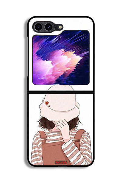 Tolwak غطاء حماية لهاتف سامسونج جالاكسي زد فليب 6 بغطاء إخفاء الوجه بالقبعة