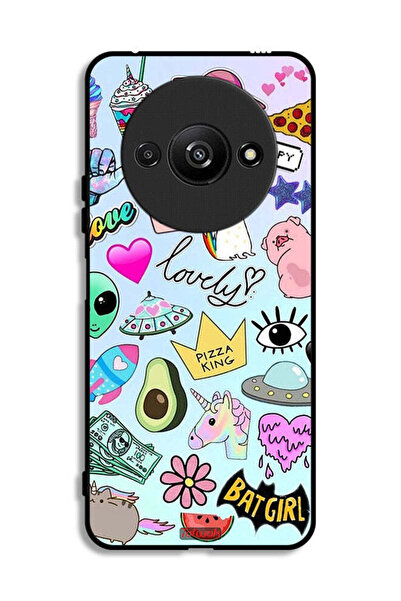 Tolwak Xiaomi Redmi A3 4G Protective Case Cover Lovely Stickers