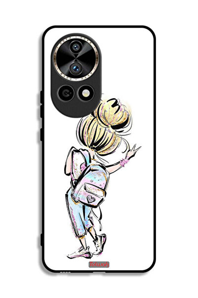 Tolwak غطاء حماية لهاتف هواوي نوفا 12 ألترا 5G، رسمة فتاة العودة إلى المدرسة