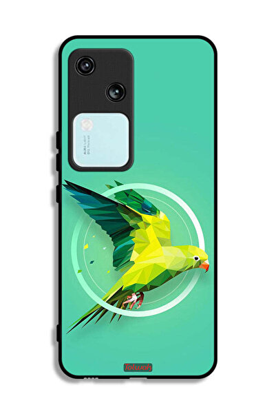 Tolwak غطاء حماية لهاتف Vivo S18 5G بتصميم فن تجريدي ببغاء