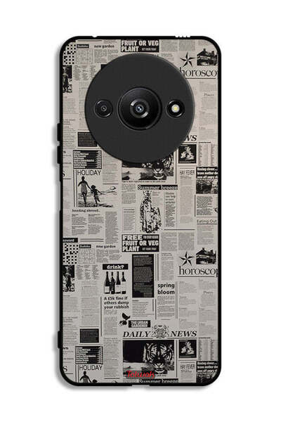 Tolwak Xiaomi Redmi A3 4G Protective Case Cover Newspaper Recording