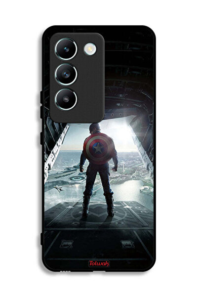 Tolwak غطاء حماية لهاتف Vivo Y100 4G بتصميم صورة كابتن أمريكا