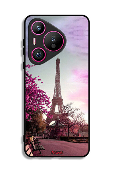 Tolwak غطاء حماية لهاتف هواوي بيورا 70 بتصميم برج إيفل