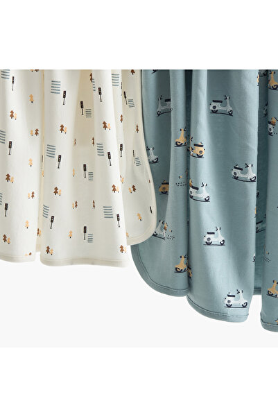 Juniors 2-Piece Printed Receiving Blanket Set - 70x70 cm