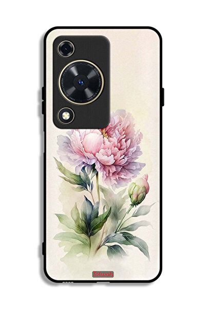 Tolwak Huawei Enjoy 70 Protective Case Cover Watercolor Rose Paint Art