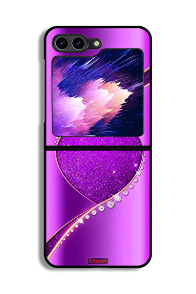 Tolwak غطاء حماية لهاتف Samsung Galaxy Z Flip6 بقلب لامع