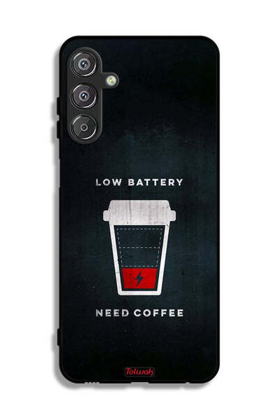Tolwak غطاء حماية لهاتف Samsung Galaxy M15 5G - بطارية منخفضة - يحتاج إلى قهوة