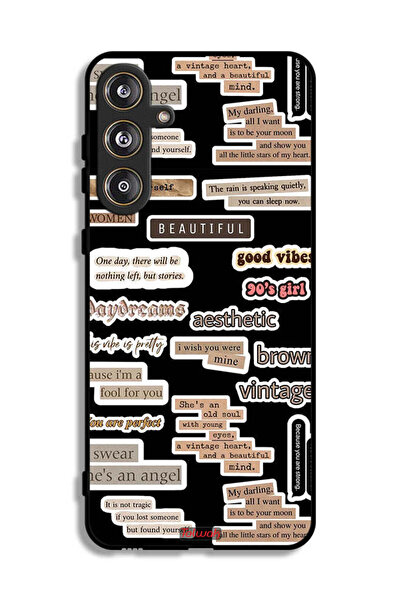Tolwak Samsung Galaxy M55 5G Protective Case Cover Beautiful Quotes Stickers