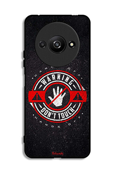 Tolwak Xiaomi Redmi A3 4G Protective Case Cover Warning Do Not Touch