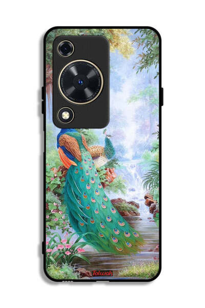 Tolwak غطاء حماية لهاتف هواوي نوفا Y72 بنقشة الطاووس