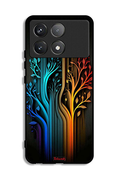 Tolwak غطاء حماية لهاتف شاومي بوكو F6 برو برسومات أوراق الشجر