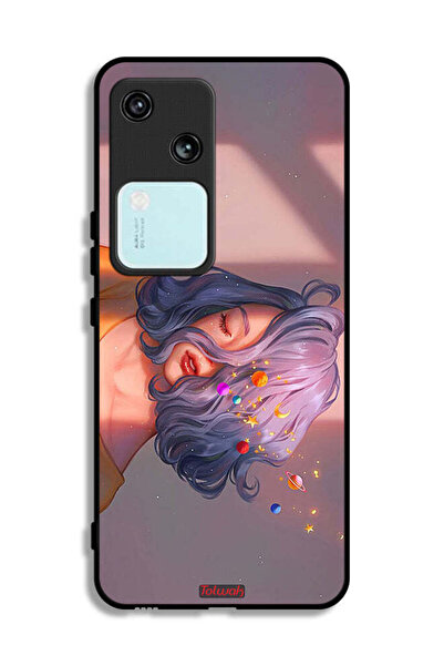Tolwak Vivo S18 5G Protective Case Cover Girl And Space Art