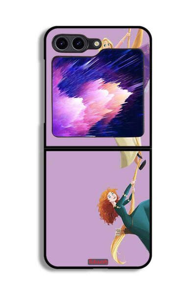 Tolwak غطاء حماية لهاتف سامسونج جالاكسي زد فليب 6 بتصميم فن تسلق الفتيات