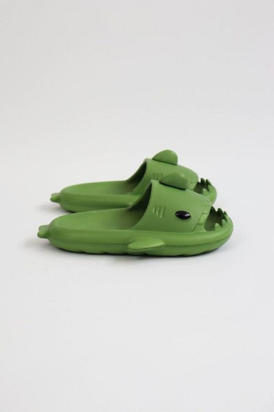 Celira Hs00 Shark Khaki Unisex Full Orthopedic Slippers Shark Slides
